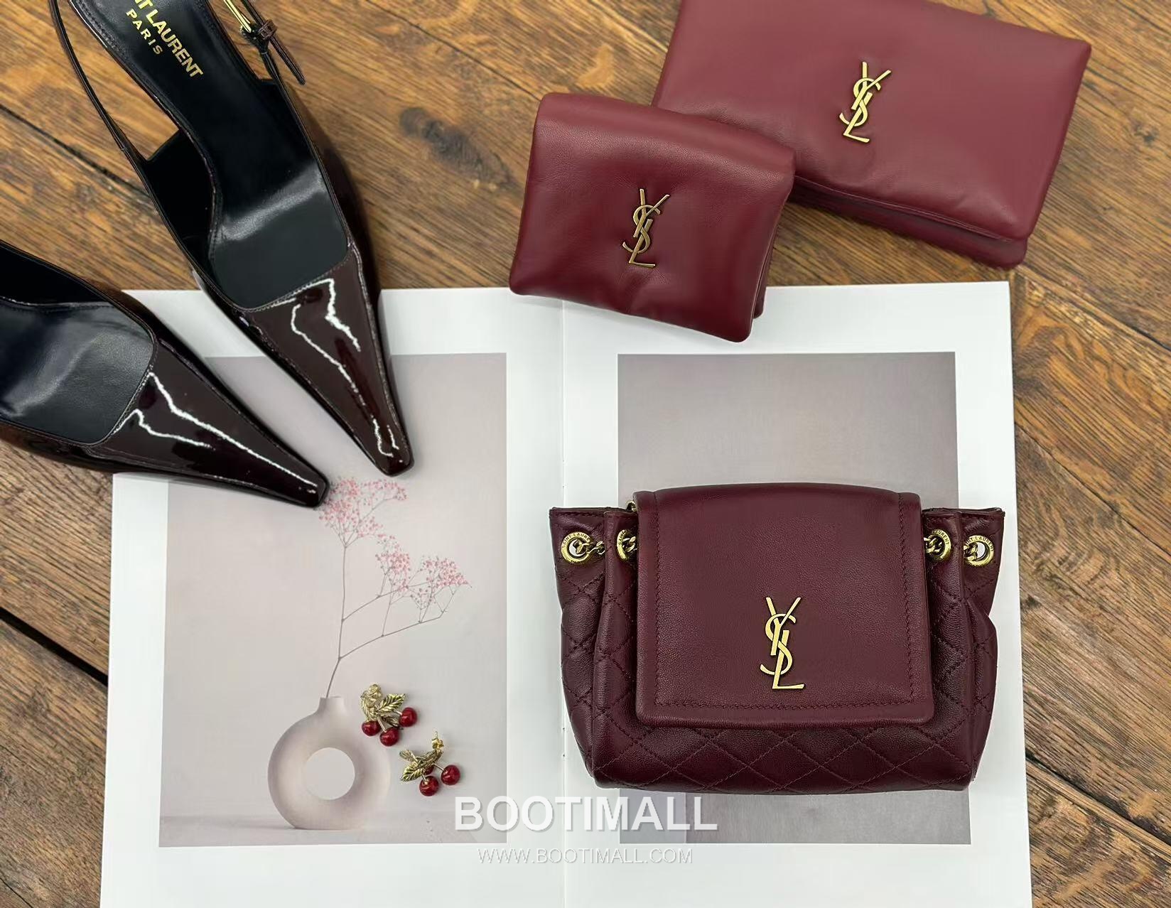 Saint Laurent Mini Nolita Quilted Lambskin Chain Shoulder Bag 6727381680780 생로랑 미니 놀리타 퀼팅 램스킨 체인 숄더백 18cm 2