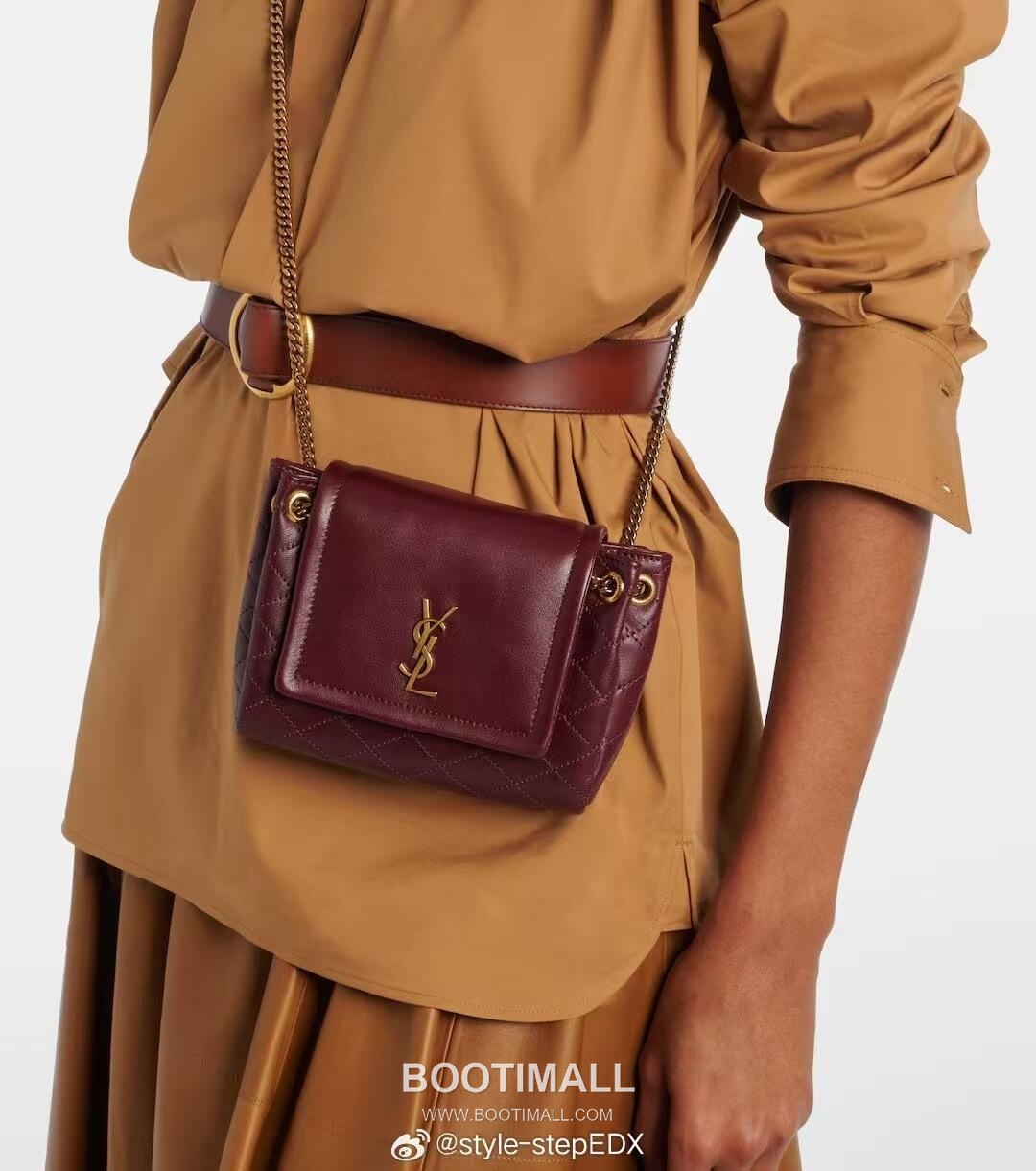 Saint Laurent Mini Nolita Quilted Lambskin Chain Shoulder Bag 6727381680780 생로랑 미니 놀리타 퀼팅 램스킨 체인 숄더백 18cm 5