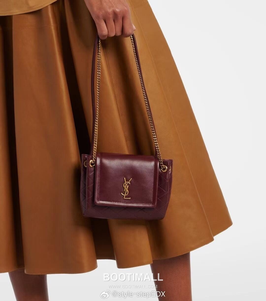 Saint Laurent Mini Nolita Quilted Lambskin Chain Shoulder Bag 6727381680780 생로랑 미니 놀리타 퀼팅 램스킨 체인 숄더백 18cm 6