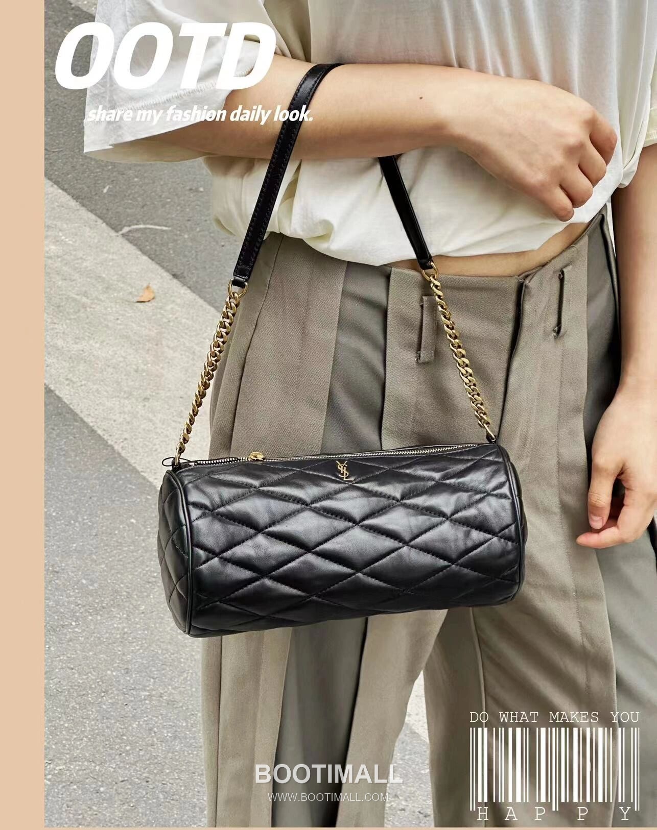 Saint Laurent Tube Sade Quilted Lambskin Shoulder Bag 7127061680780 생로랑 튜브 사드 퀼팅 램스킨 숄더백 24cm 3