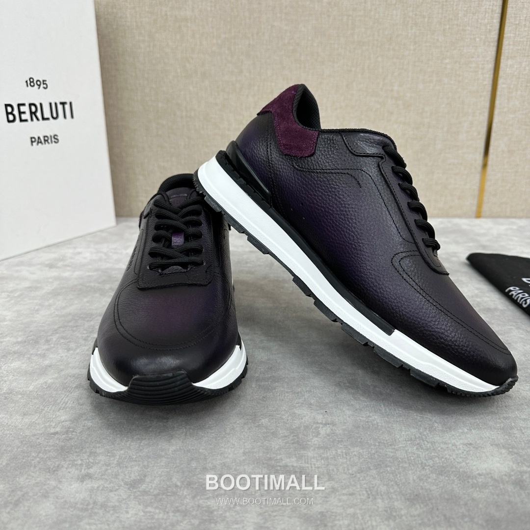 Berluti Fast Track Venezia Calfskin Grained Suede Black Sneakers 벨루티 패스트 트랙 베네치아 카프스킨 그레인드 스웨이드 블랙 스니커즈 4