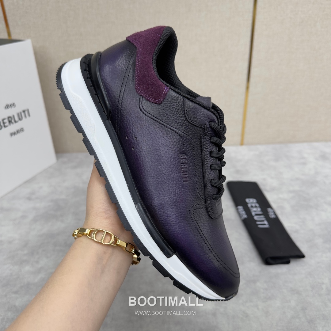Berluti Fast Track Venezia Calfskin Grained Suede Black Sneakers 벨루티 패스트 트랙 베네치아 카프스킨 그레인드 스웨이드 블랙 스니커즈 6