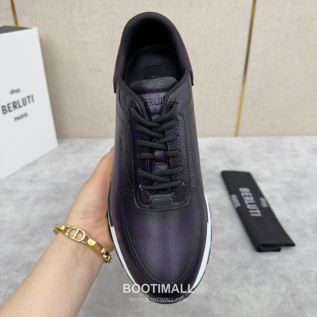 Berluti Fast Track Venezia Calfskin Grained Suede Black Sneakers 벨루티 패스트 트랙 베네치아 카프스킨 그레인드 스웨이드 블랙 스니커즈 7