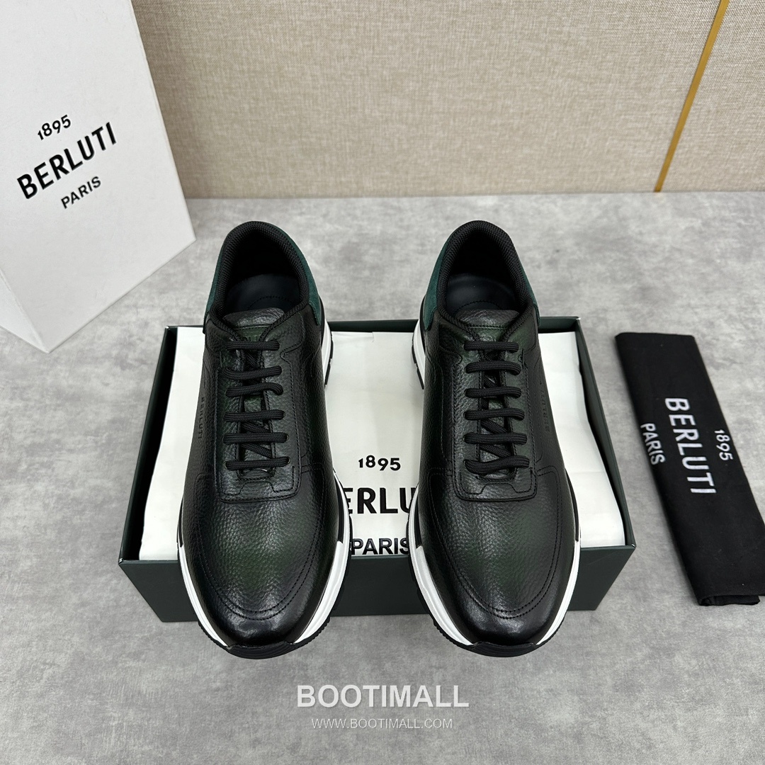 Berluti Fast Track Venezia Calfskin Grained Suede Black Sneakers 벨루티 패스트 트랙 베네치아 카프스킨 그레인드 스웨이드 블랙 스니커즈 1