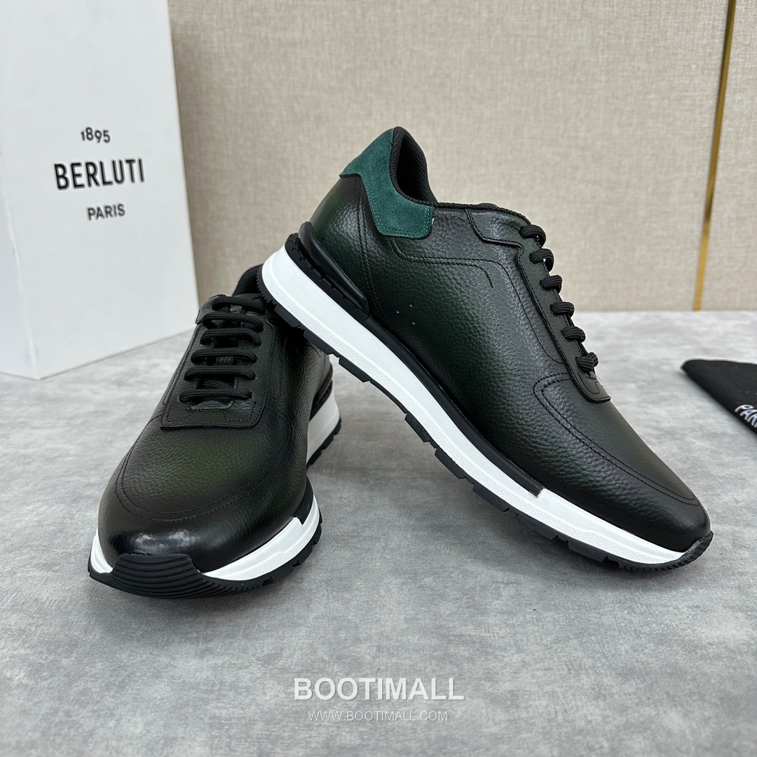Berluti Fast Track Venezia Calfskin Grained Suede Black Sneakers 벨루티 패스트 트랙 베네치아 카프스킨 그레인드 스웨이드 블랙 스니커즈 4