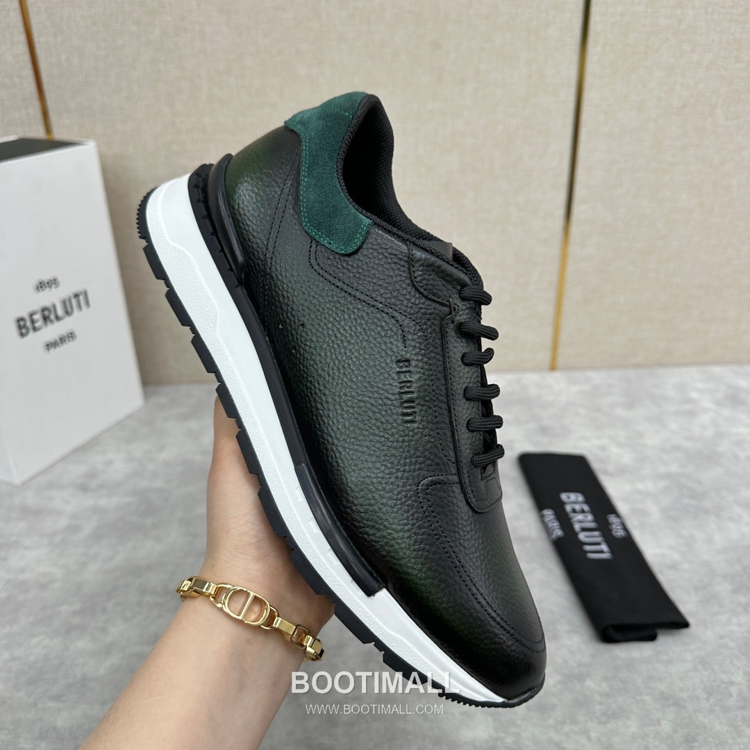 Berluti Fast Track Venezia Calfskin Grained Suede Black Sneakers 벨루티 패스트 트랙 베네치아 카프스킨 그레인드 스웨이드 블랙 스니커즈 6