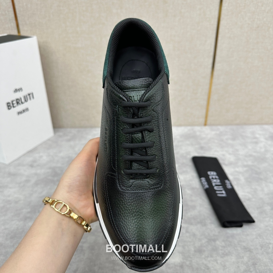 Berluti Fast Track Venezia Calfskin Grained Suede Black Sneakers 벨루티 패스트 트랙 베네치아 카프스킨 그레인드 스웨이드 블랙 스니커즈 7