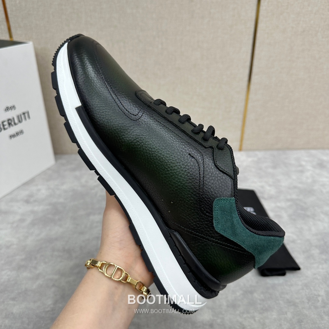 Berluti Fast Track Venezia Calfskin Grained Suede Black Sneakers 벨루티 패스트 트랙 베네치아 카프스킨 그레인드 스웨이드 블랙 스니커즈 8