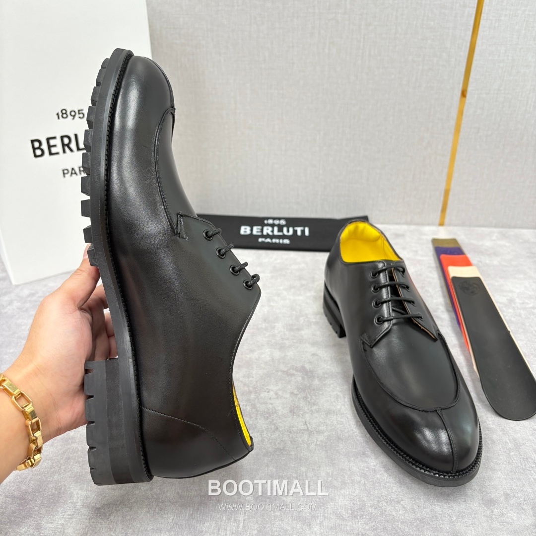 Berluti New Oslo Patina Calfskin Yellow Derby Shoes 벨루티 뉴 오슬로 파티나 송아지가죽 옐로우 더비 슈즈 8