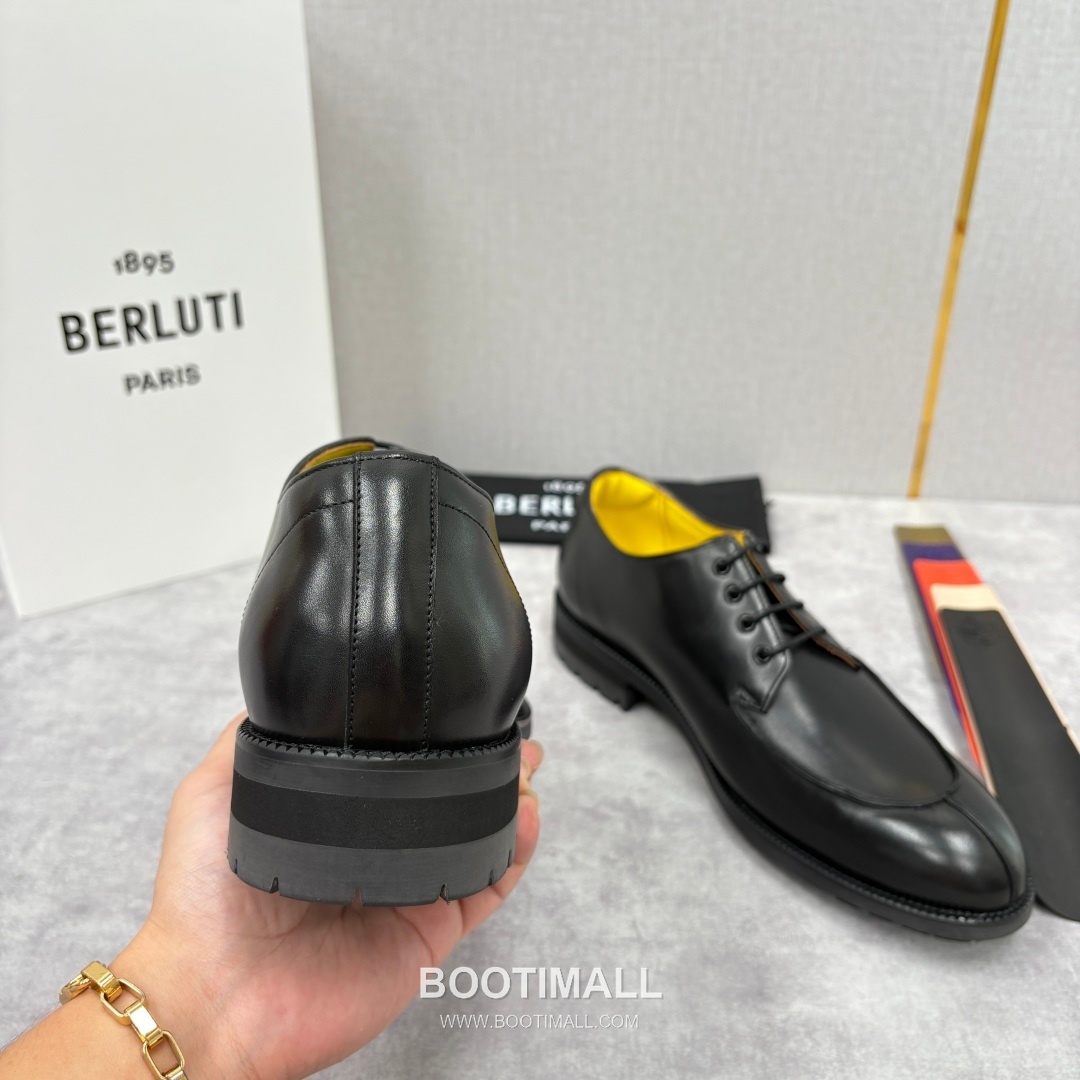 Berluti New Oslo Patina Calfskin Yellow Derby Shoes 벨루티 뉴 오슬로 파티나 송아지가죽 옐로우 더비 슈즈 9