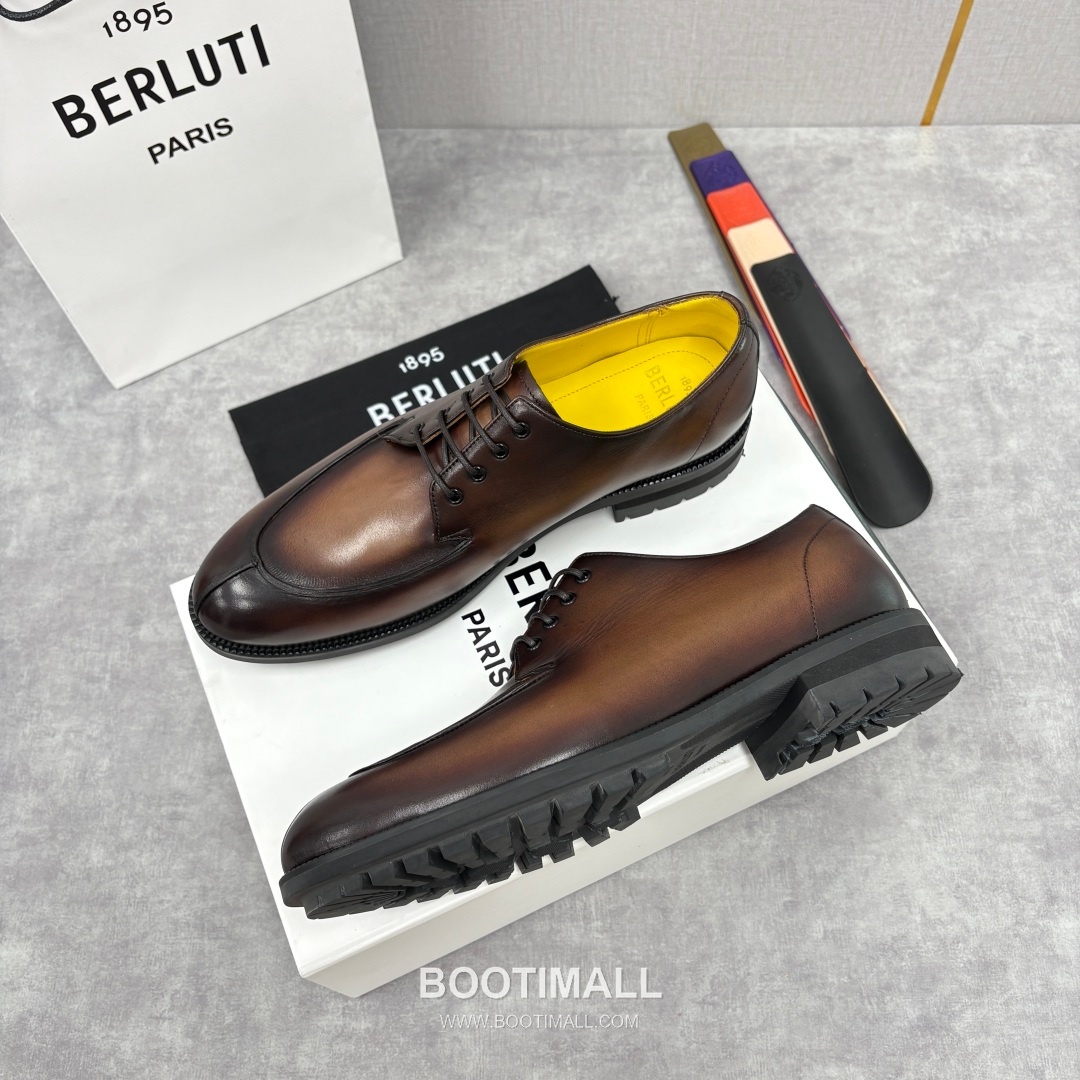Berluti New Oslo Patina Calfskin Yellow Derby Shoes 벨루티 뉴 오슬로 파티나 송아지가죽 옐로우 더비 슈즈 2