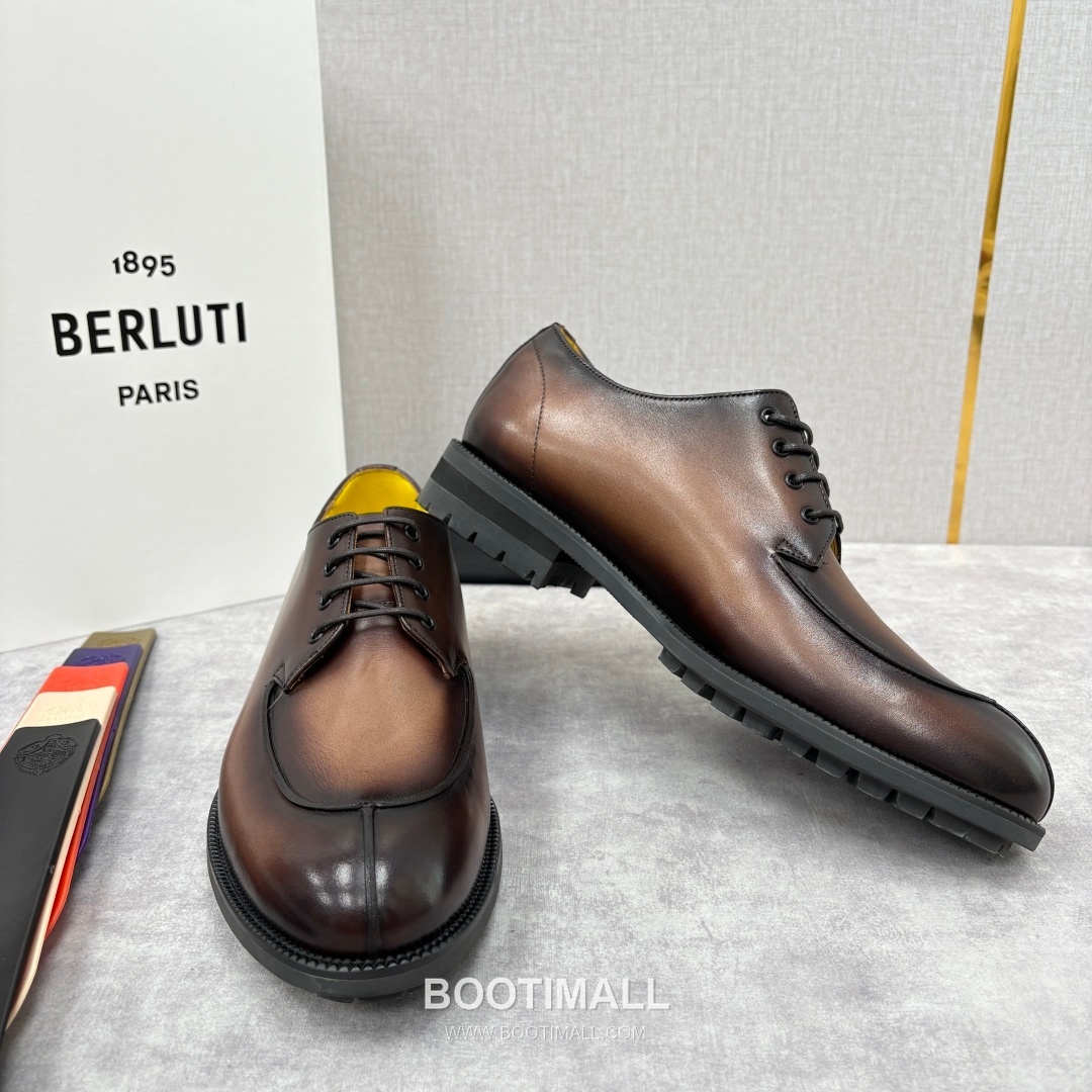 Berluti New Oslo Patina Calfskin Yellow Derby Shoes 벨루티 뉴 오슬로 파티나 송아지가죽 옐로우 더비 슈즈 4