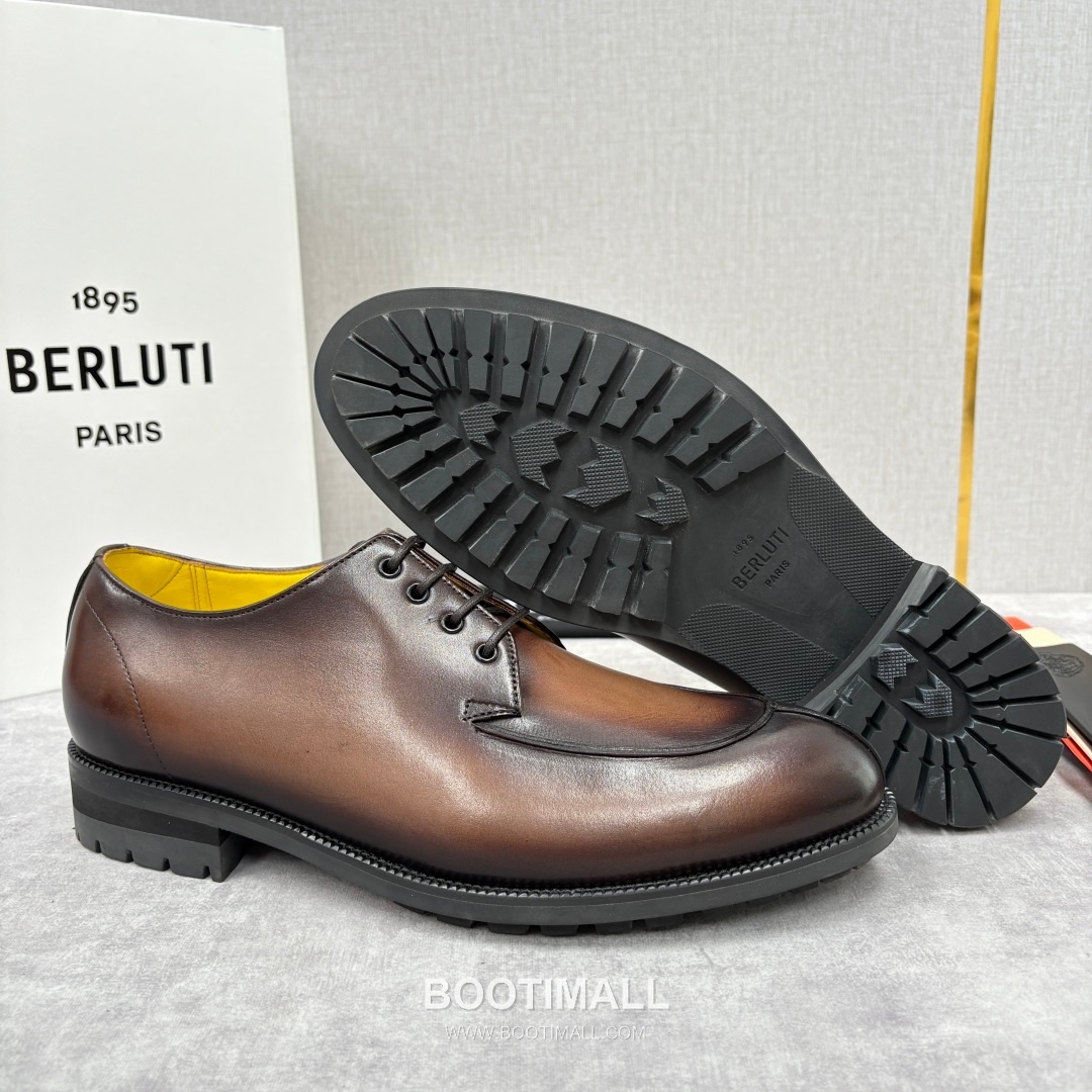 Berluti New Oslo Patina Calfskin Yellow Derby Shoes 벨루티 뉴 오슬로 파티나 송아지가죽 옐로우 더비 슈즈 5