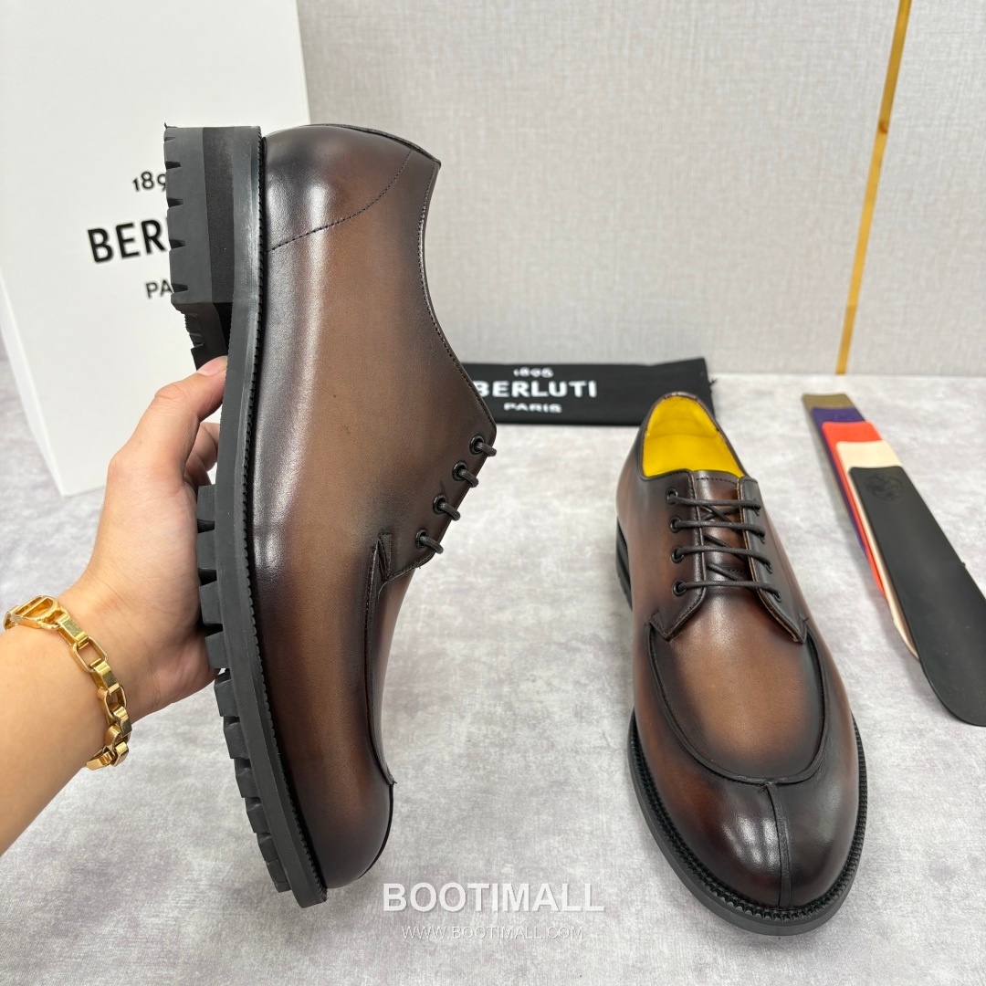 Berluti New Oslo Patina Calfskin Yellow Derby Shoes 벨루티 뉴 오슬로 파티나 송아지가죽 옐로우 더비 슈즈 6