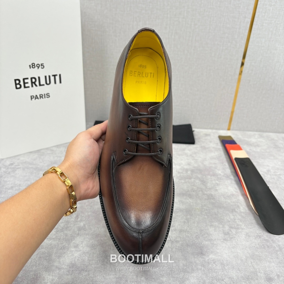 Berluti New Oslo Patina Calfskin Yellow Derby Shoes 벨루티 뉴 오슬로 파티나 송아지가죽 옐로우 더비 슈즈 7