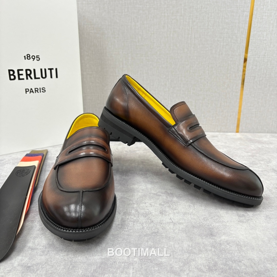 Berluti New Oslo Hand-Patina Calfskin Brown Loafer 벨루티 뉴 오슬로 핸드 파티나 송아지가죽 브라운 로퍼 4