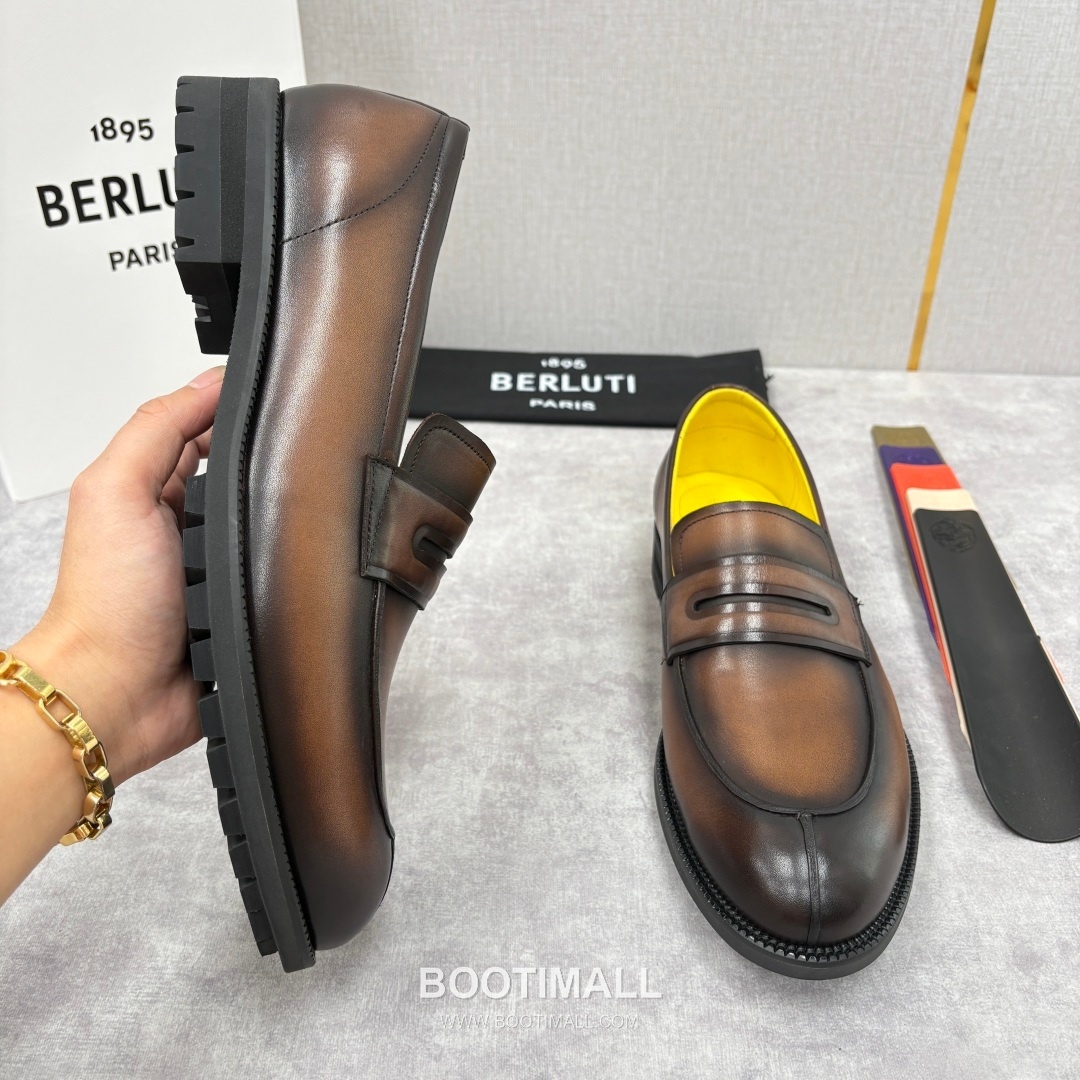 Berluti New Oslo Hand-Patina Calfskin Brown Loafer 벨루티 뉴 오슬로 핸드 파티나 송아지가죽 브라운 로퍼 6