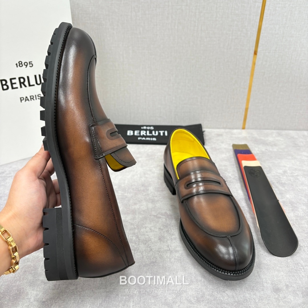 Berluti New Oslo Hand-Patina Calfskin Brown Loafer 벨루티 뉴 오슬로 핸드 파티나 송아지가죽 브라운 로퍼 8