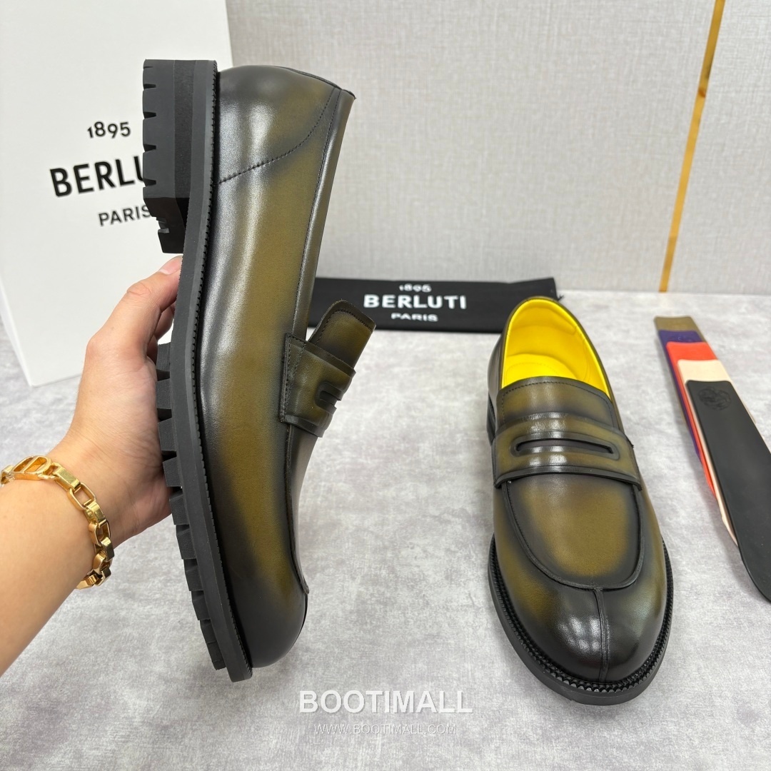 Berluti New Oslo Hand-Patina Calfskin Brown Loafer 벨루티 뉴 오슬로 핸드 파티나 송아지가죽 브라운 로퍼 6