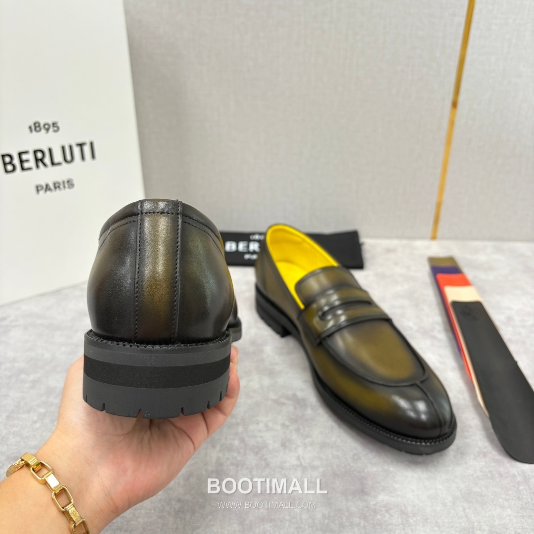 Berluti New Oslo Hand-Patina Calfskin Brown Loafer 벨루티 뉴 오슬로 핸드 파티나 송아지가죽 브라운 로퍼 9