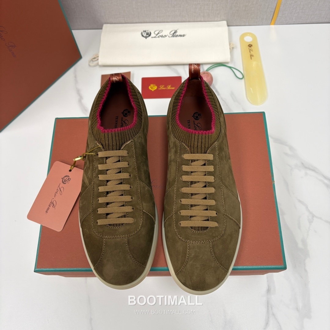Loro Piana Soho Walk Trainer Calfskin Kummel Low-Top 로로피아나 소호 워크 트레이너 송아지가죽 쿠멜 로우탑 스니커즈 1