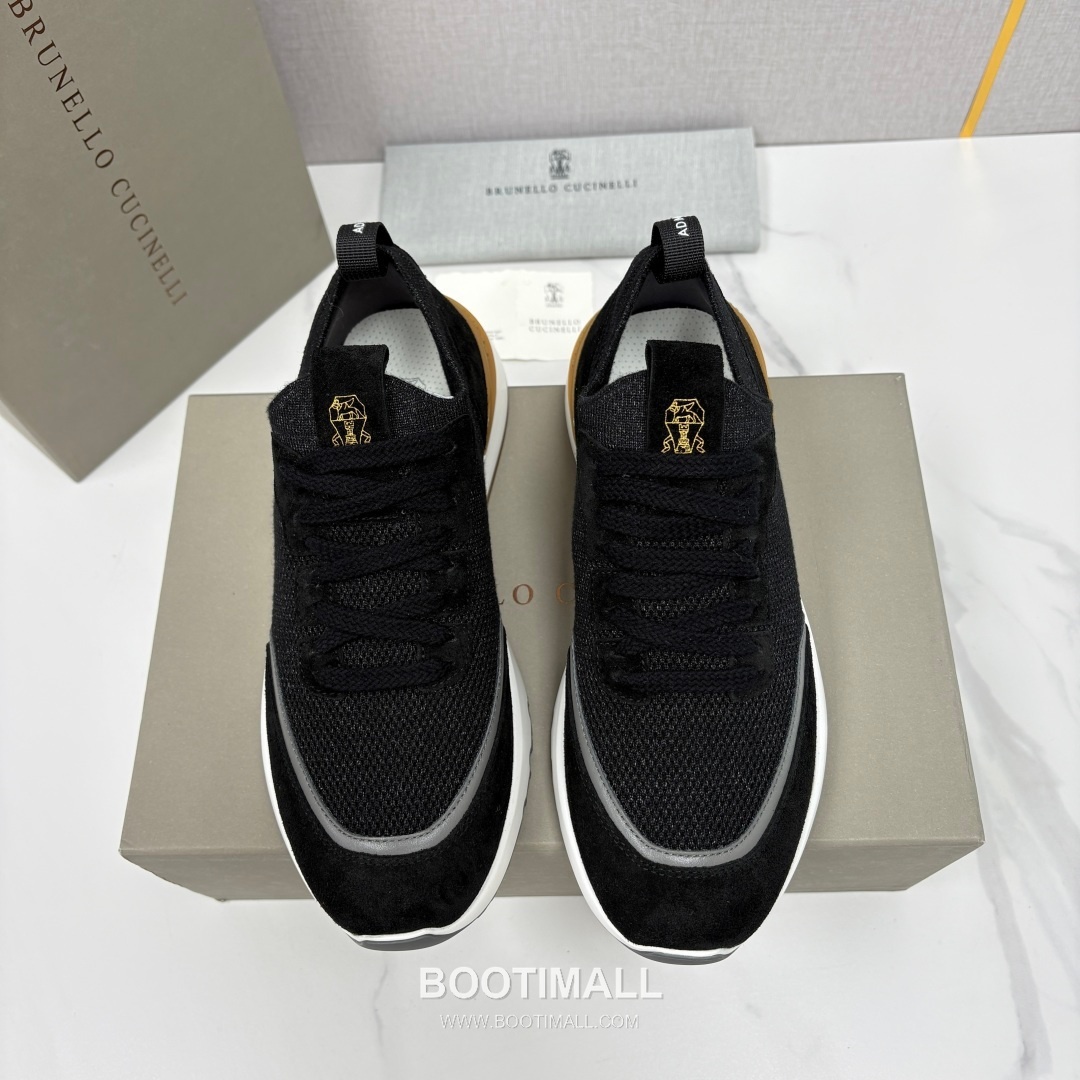 Brunello Cucinelli Melange Knit Suede Low-Top Multicolor Sneakers 브루넬로 쿠치넬리 멜란지 니트 스웨이드 로우탑 멀티컬러 스니커즈 1