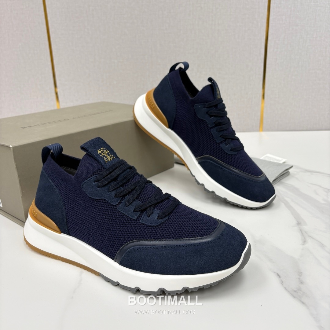 Brunello Cucinelli Melange Knit Suede Low-Top Multicolor Sneakers 브루넬로 쿠치넬리 멜란지 니트 스웨이드 로우탑 멀티컬러 스니커즈 2