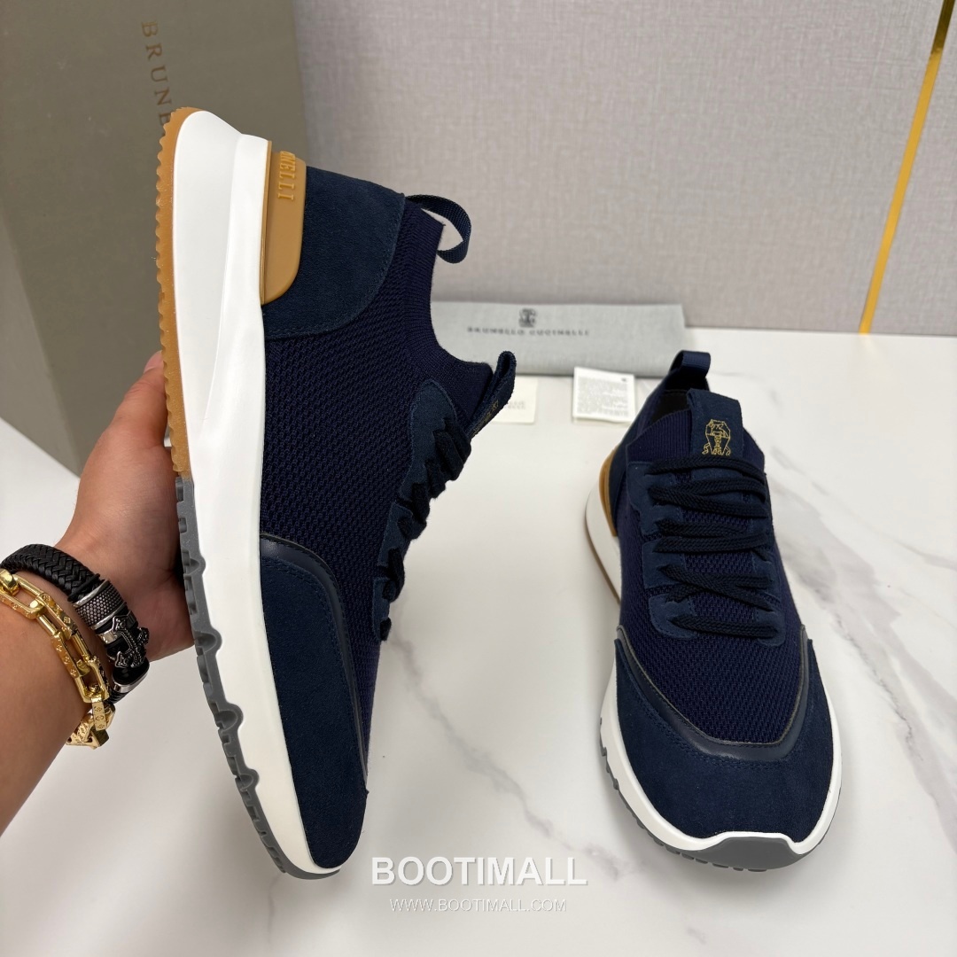 Brunello Cucinelli Melange Knit Suede Low-Top Multicolor Sneakers 브루넬로 쿠치넬리 멜란지 니트 스웨이드 로우탑 멀티컬러 스니커즈 4