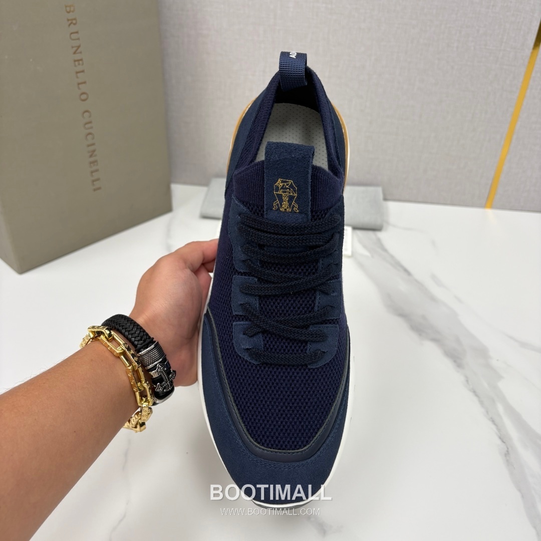 Brunello Cucinelli Melange Knit Suede Low-Top Multicolor Sneakers 브루넬로 쿠치넬리 멜란지 니트 스웨이드 로우탑 멀티컬러 스니커즈 5