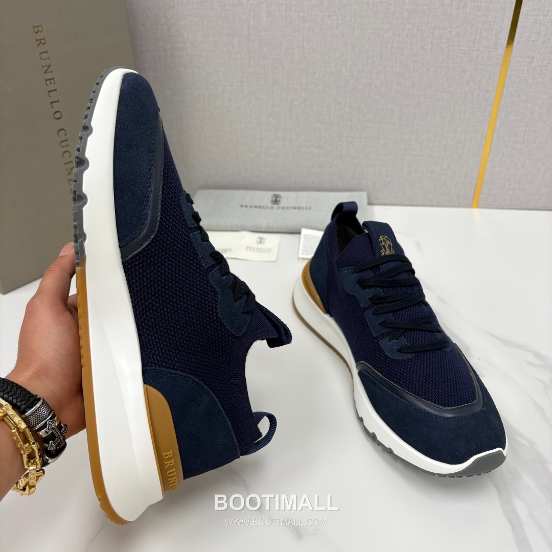 Brunello Cucinelli Melange Knit Suede Low-Top Multicolor Sneakers 브루넬로 쿠치넬리 멜란지 니트 스웨이드 로우탑 멀티컬러 스니커즈 6