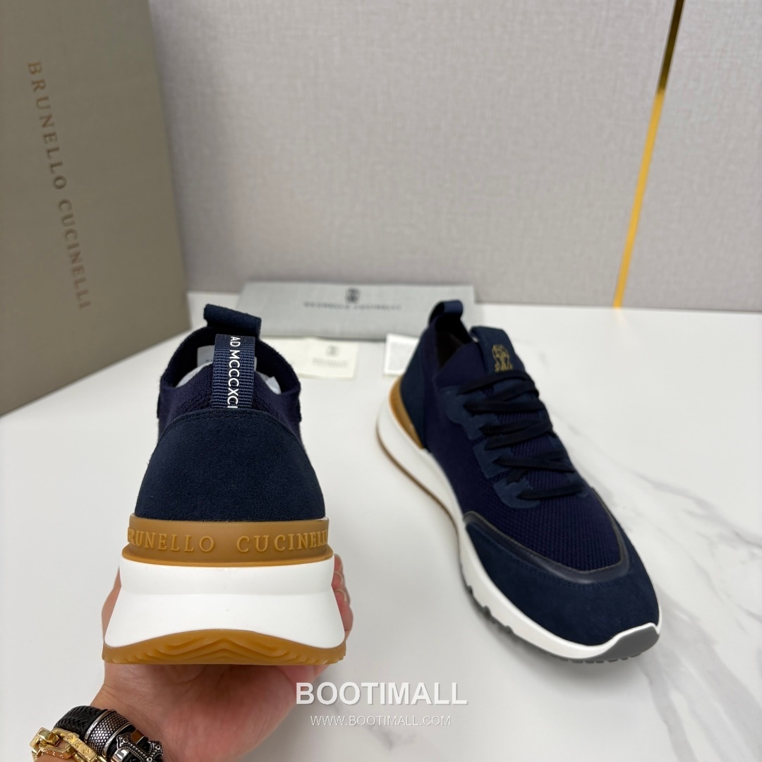 Brunello Cucinelli Melange Knit Suede Low-Top Multicolor Sneakers 브루넬로 쿠치넬리 멜란지 니트 스웨이드 로우탑 멀티컬러 스니커즈 8