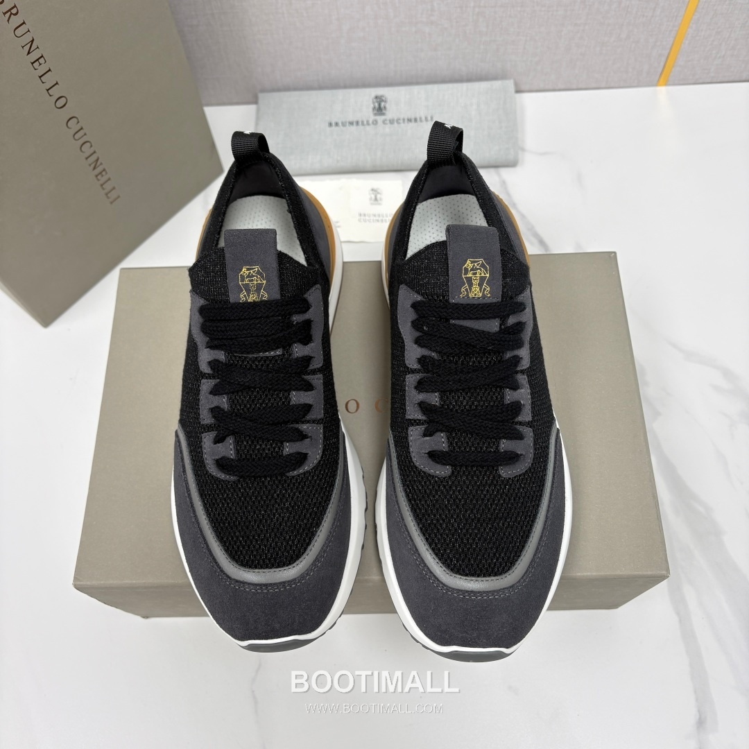 Brunello Cucinelli Melange Knit Suede Low-Top Multicolor Sneakers 브루넬로 쿠치넬리 멜란지 니트 스웨이드 로우탑 멀티컬러 스니커즈 1