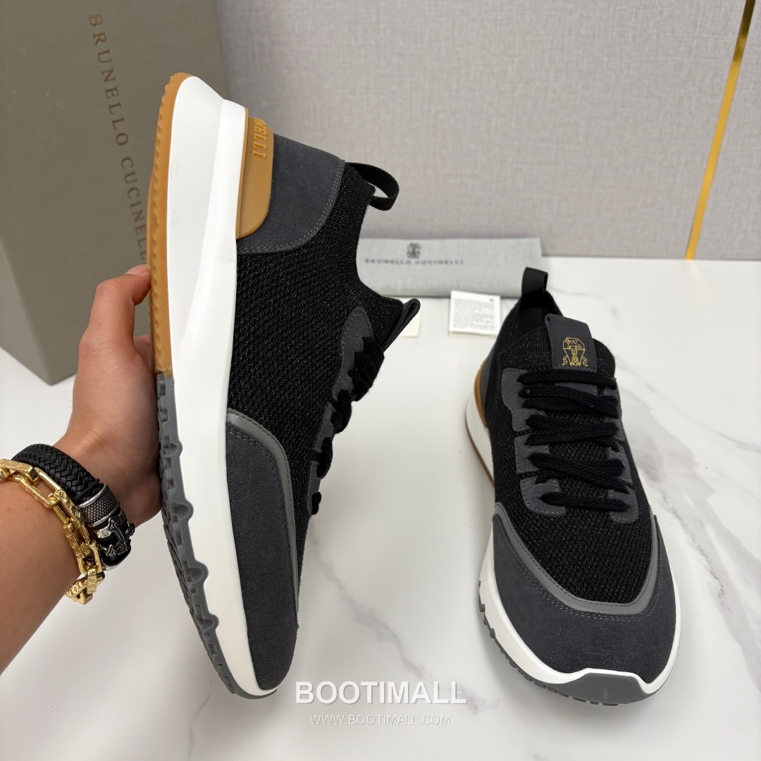 Brunello Cucinelli Melange Knit Suede Low-Top Multicolor Sneakers 브루넬로 쿠치넬리 멜란지 니트 스웨이드 로우탑 멀티컬러 스니커즈 4