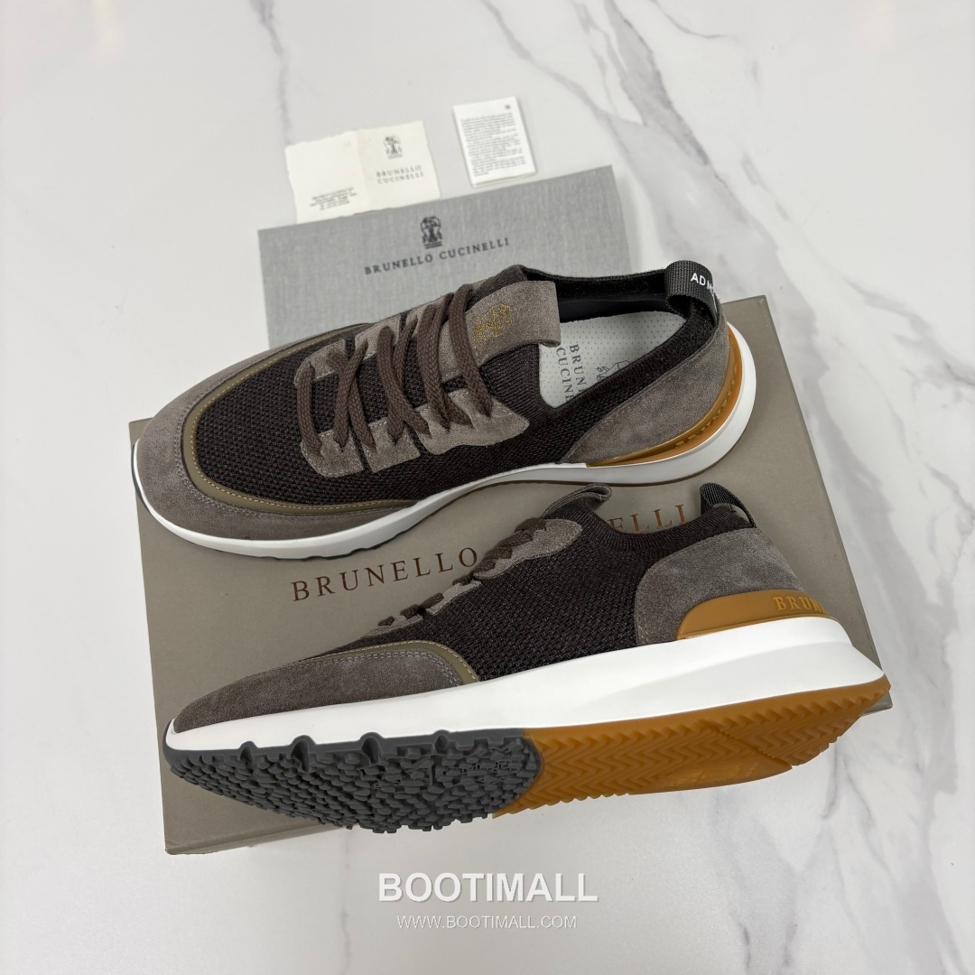 Brunello Cucinelli Melange Knit Suede Low-Top Multicolor Sneakers 브루넬로 쿠치넬리 멜란지 니트 스웨이드 로우탑 멀티컬러 스니커즈 3