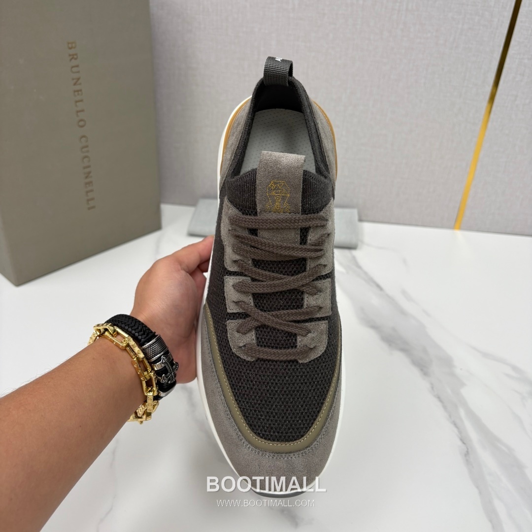 Brunello Cucinelli Melange Knit Suede Low-Top Multicolor Sneakers 브루넬로 쿠치넬리 멜란지 니트 스웨이드 로우탑 멀티컬러 스니커즈 5