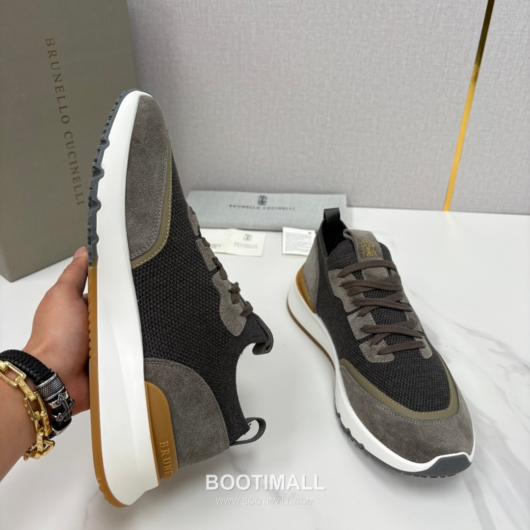 Brunello Cucinelli Melange Knit Suede Low-Top Multicolor Sneakers 브루넬로 쿠치넬리 멜란지 니트 스웨이드 로우탑 멀티컬러 스니커즈 6