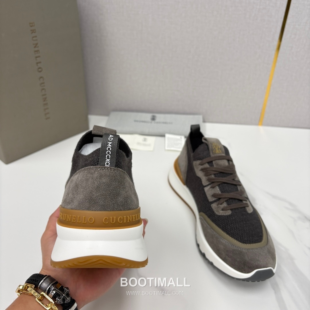 Brunello Cucinelli Melange Knit Suede Low-Top Multicolor Sneakers 브루넬로 쿠치넬리 멜란지 니트 스웨이드 로우탑 멀티컬러 스니커즈 8