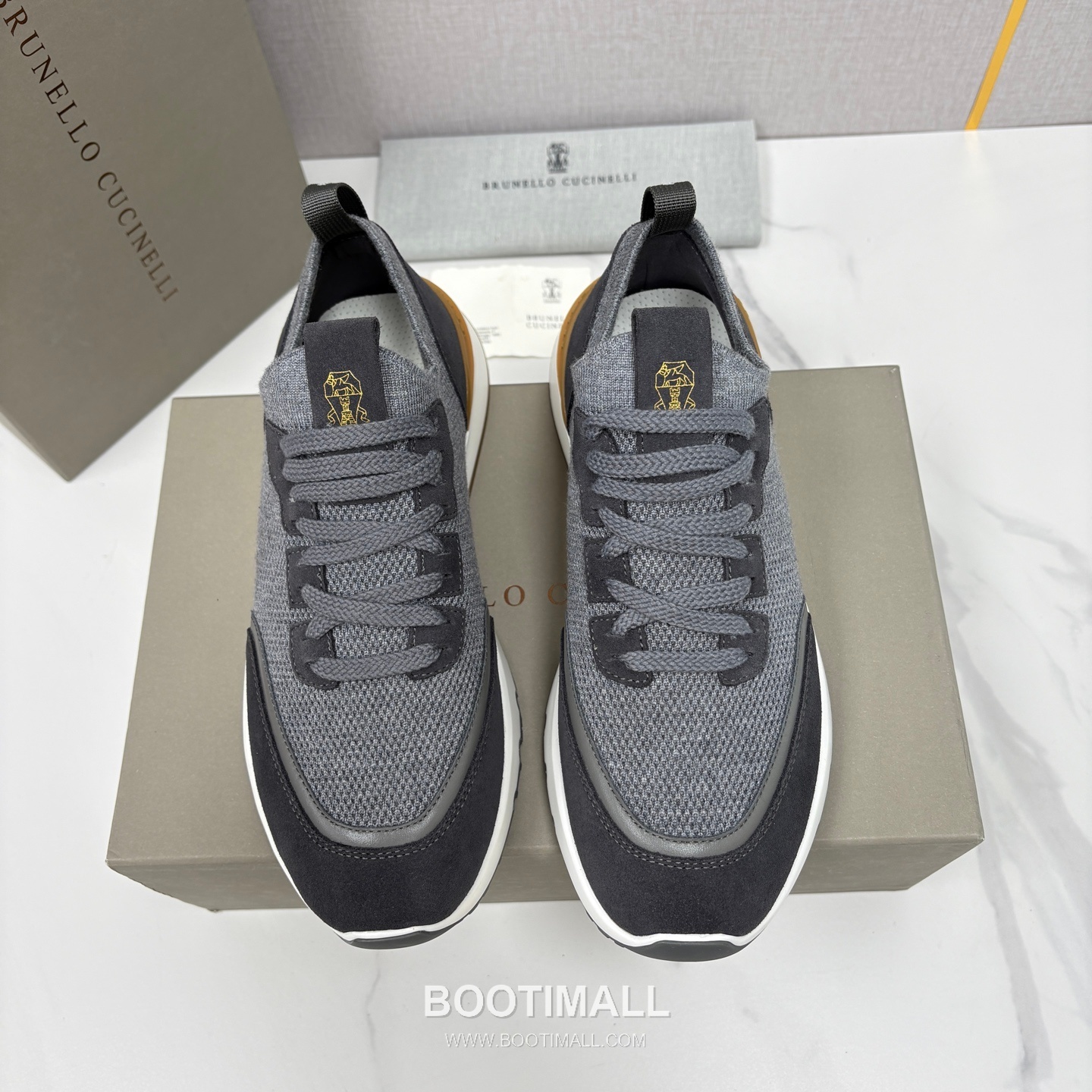 Brunello Cucinelli Melange Knit Suede Low-Top Multicolor Sneakers 브루넬로 쿠치넬리 멜란지 니트 스웨이드 로우탑 멀티컬러 스니커즈 1