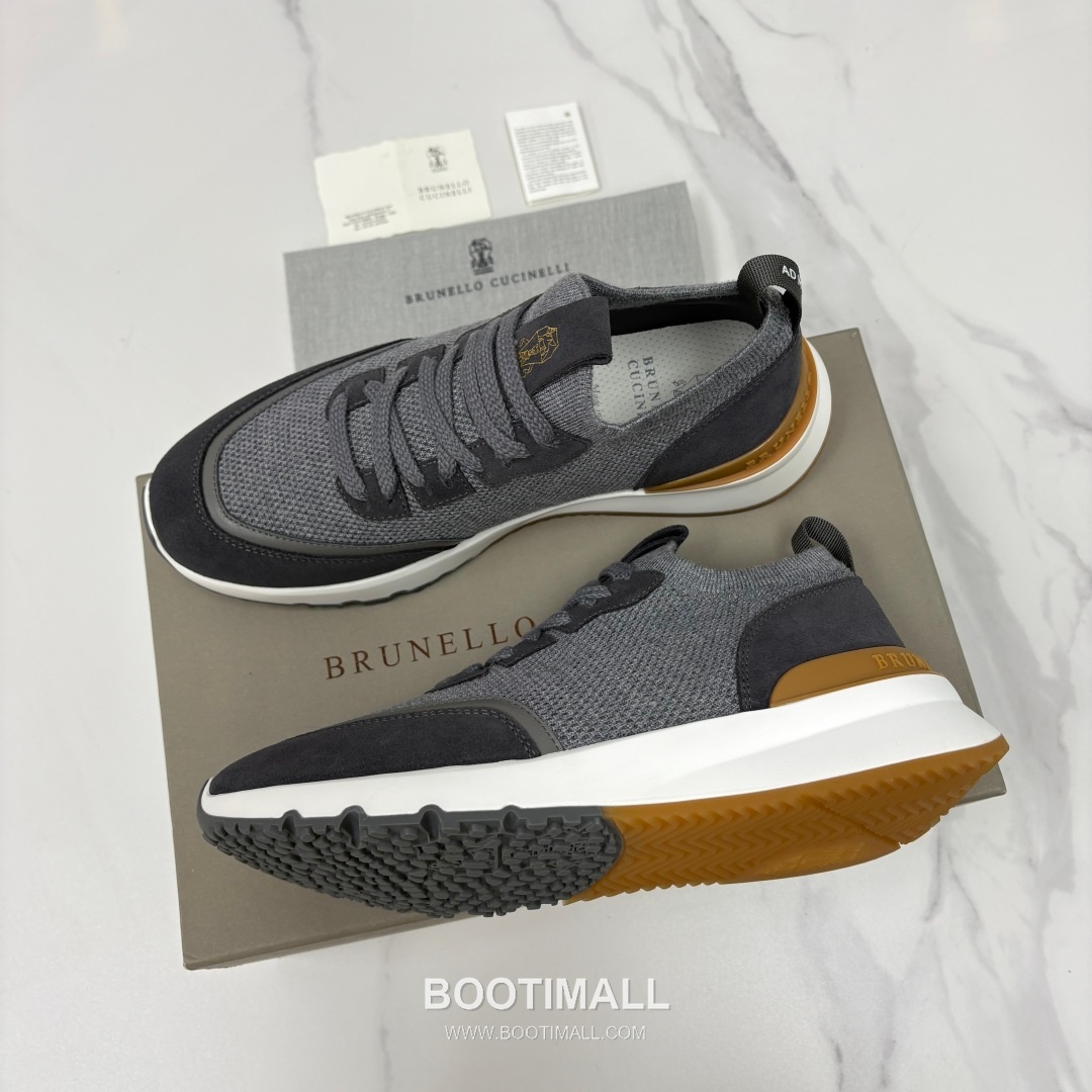 Brunello Cucinelli Melange Knit Suede Low-Top Multicolor Sneakers 브루넬로 쿠치넬리 멜란지 니트 스웨이드 로우탑 멀티컬러 스니커즈 3