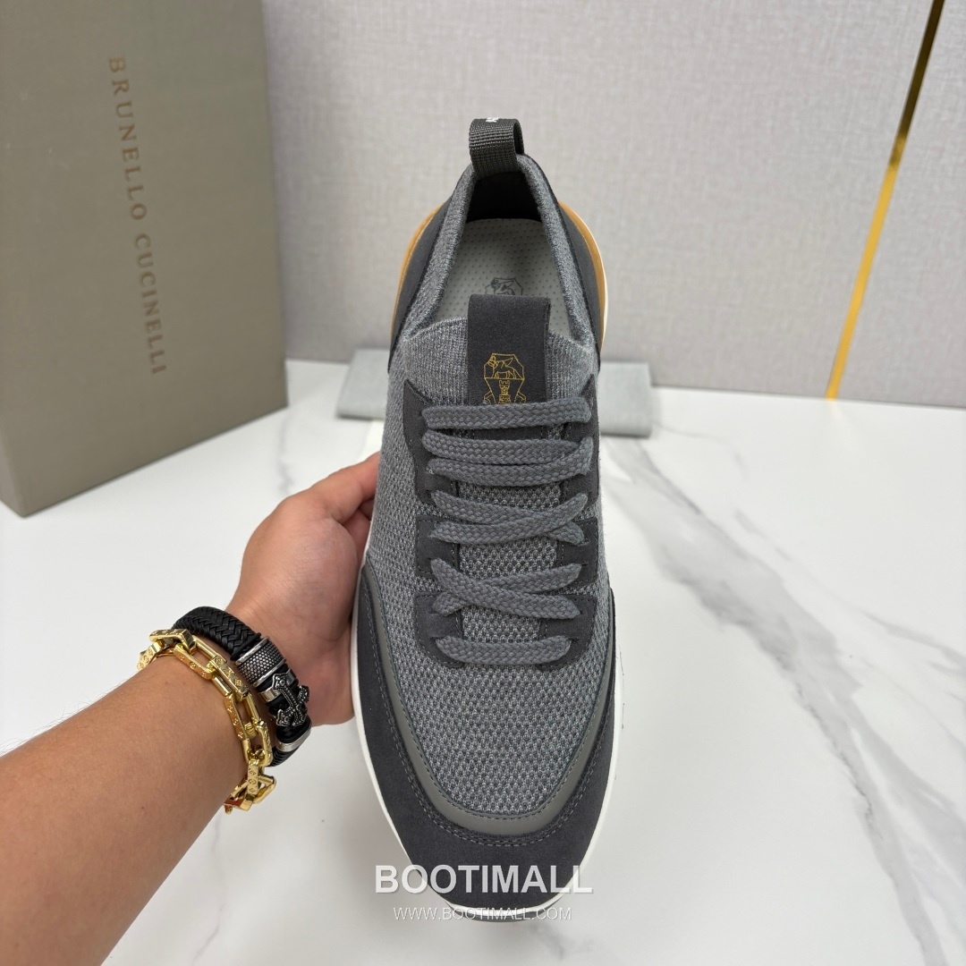 Brunello Cucinelli Melange Knit Suede Low-Top Multicolor Sneakers 브루넬로 쿠치넬리 멜란지 니트 스웨이드 로우탑 멀티컬러 스니커즈 5