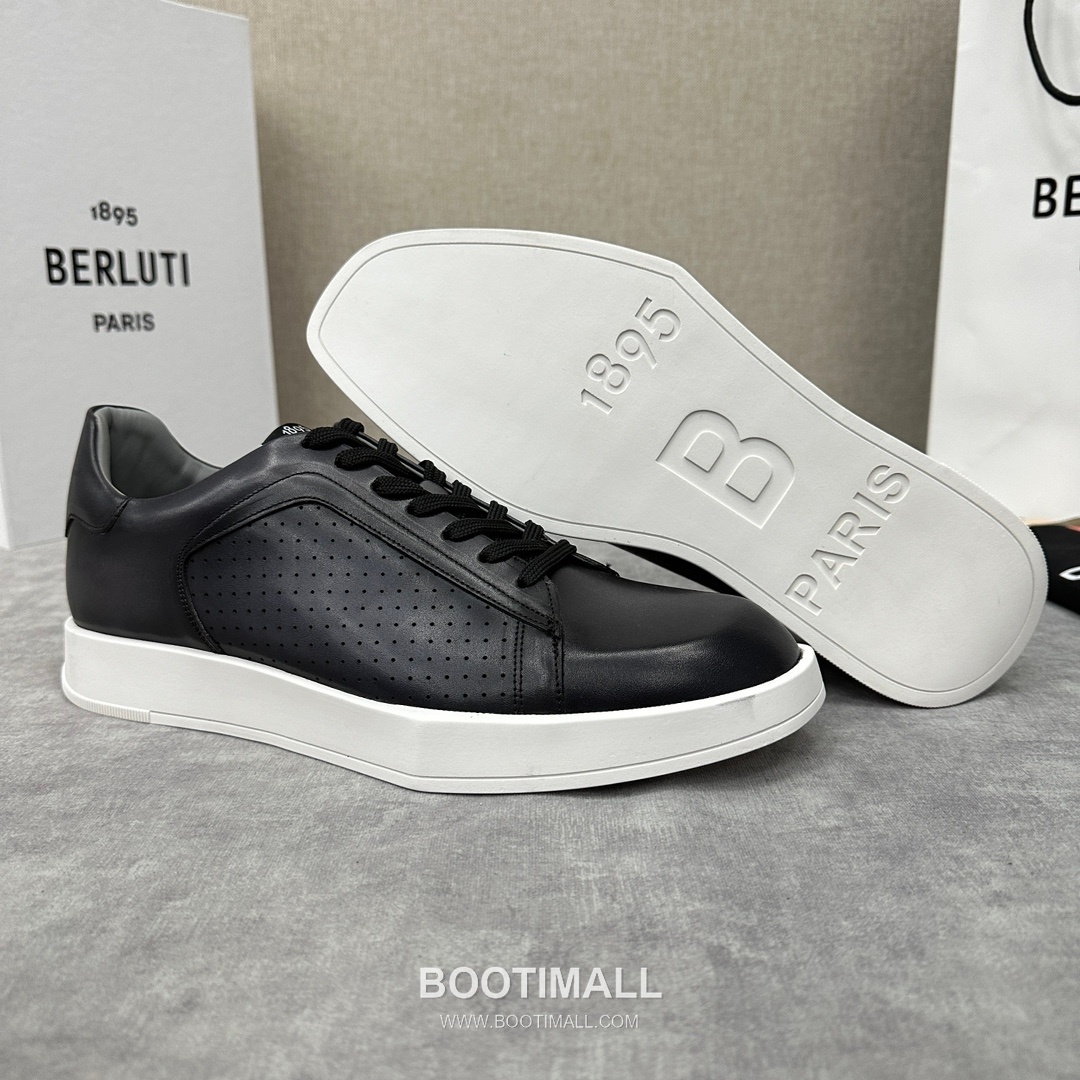 Berluti Stellar Diamond-Cut Calfskin Black Sneakers 벨루티 스텔라 다이아몬드 컷 송아지가죽 블랙 스니커즈 5