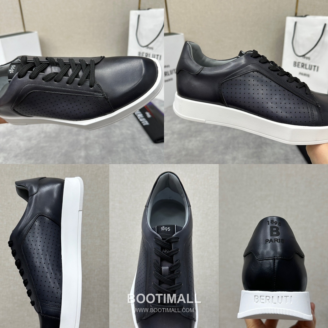 Berluti Stellar Diamond-Cut Calfskin Black Sneakers 벨루티 스텔라 다이아몬드 컷 송아지가죽 블랙 스니커즈 9