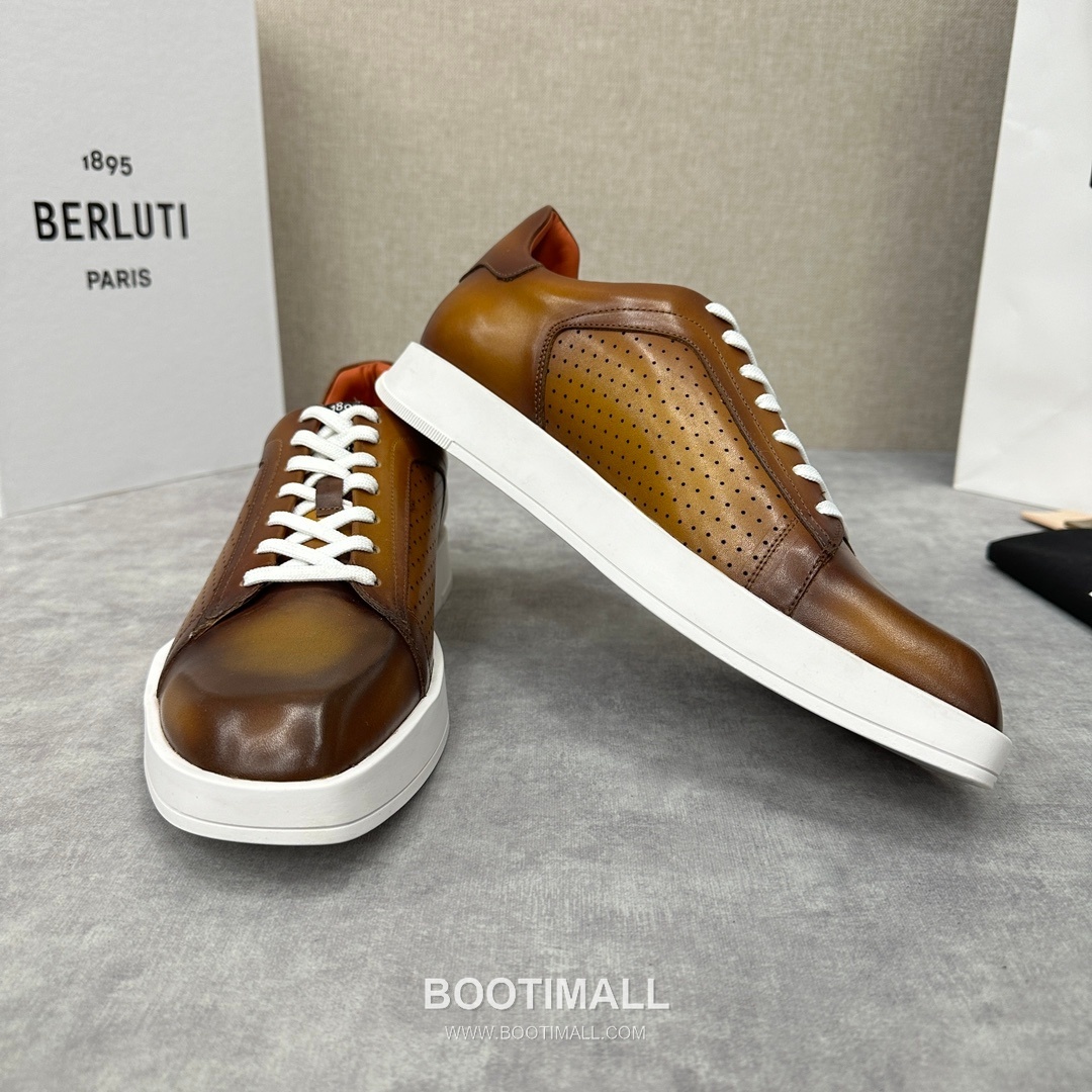 Berluti Stellar Diamond-Cut Calfskin Black Sneakers 벨루티 스텔라 다이아몬드 컷 송아지가죽 블랙 스니커즈 4