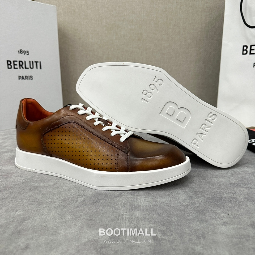 Berluti Stellar Diamond-Cut Calfskin Black Sneakers 벨루티 스텔라 다이아몬드 컷 송아지가죽 블랙 스니커즈 5