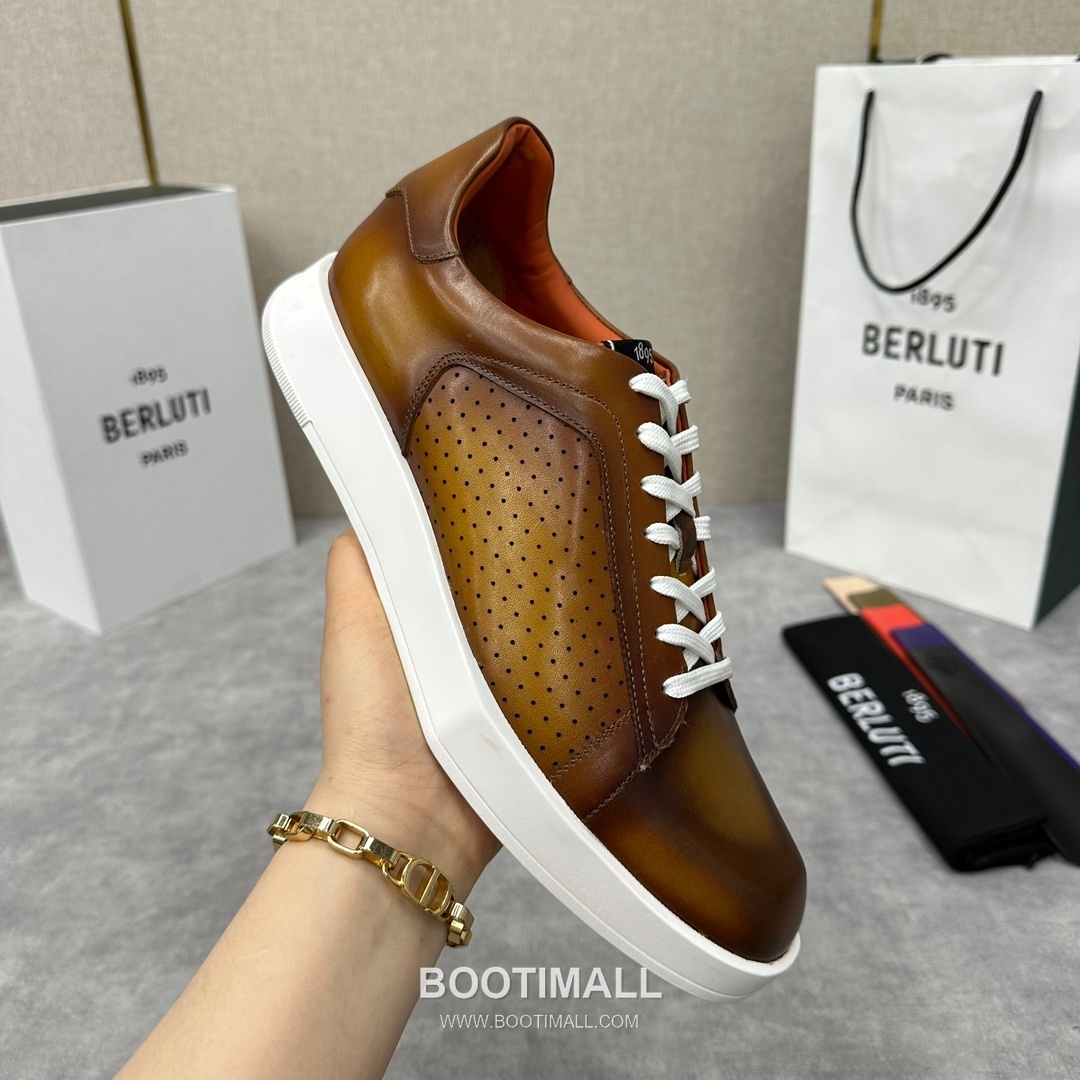 Berluti Stellar Diamond-Cut Calfskin Black Sneakers 벨루티 스텔라 다이아몬드 컷 송아지가죽 블랙 스니커즈 6