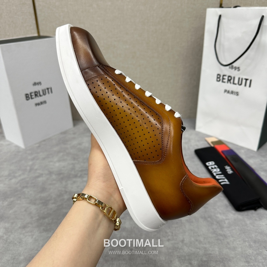 Berluti Stellar Diamond-Cut Calfskin Black Sneakers 벨루티 스텔라 다이아몬드 컷 송아지가죽 블랙 스니커즈 8