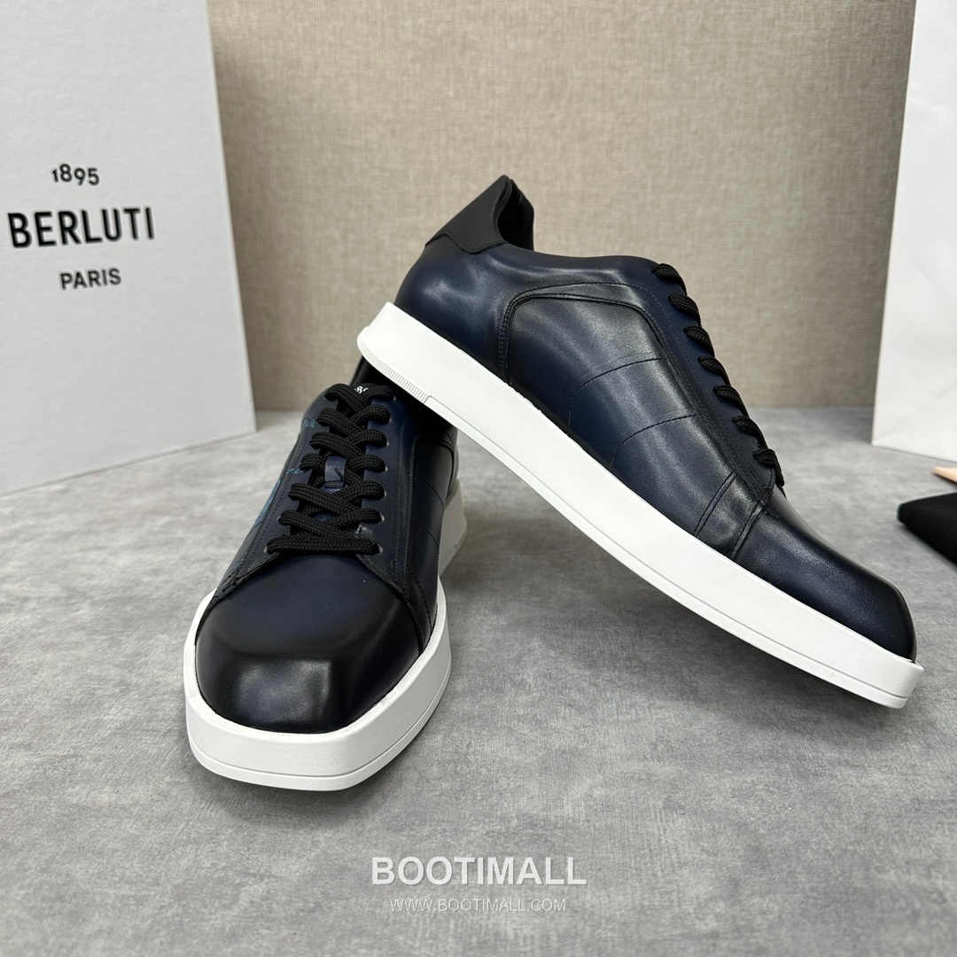 Berluti Stellar Scritto Venezia Hand-Patinated Calfskin Black Sneakers 벨루티 스텔라 스크리토 베네치아 핸드 파티나 송아지가죽 블랙 스니커즈 5