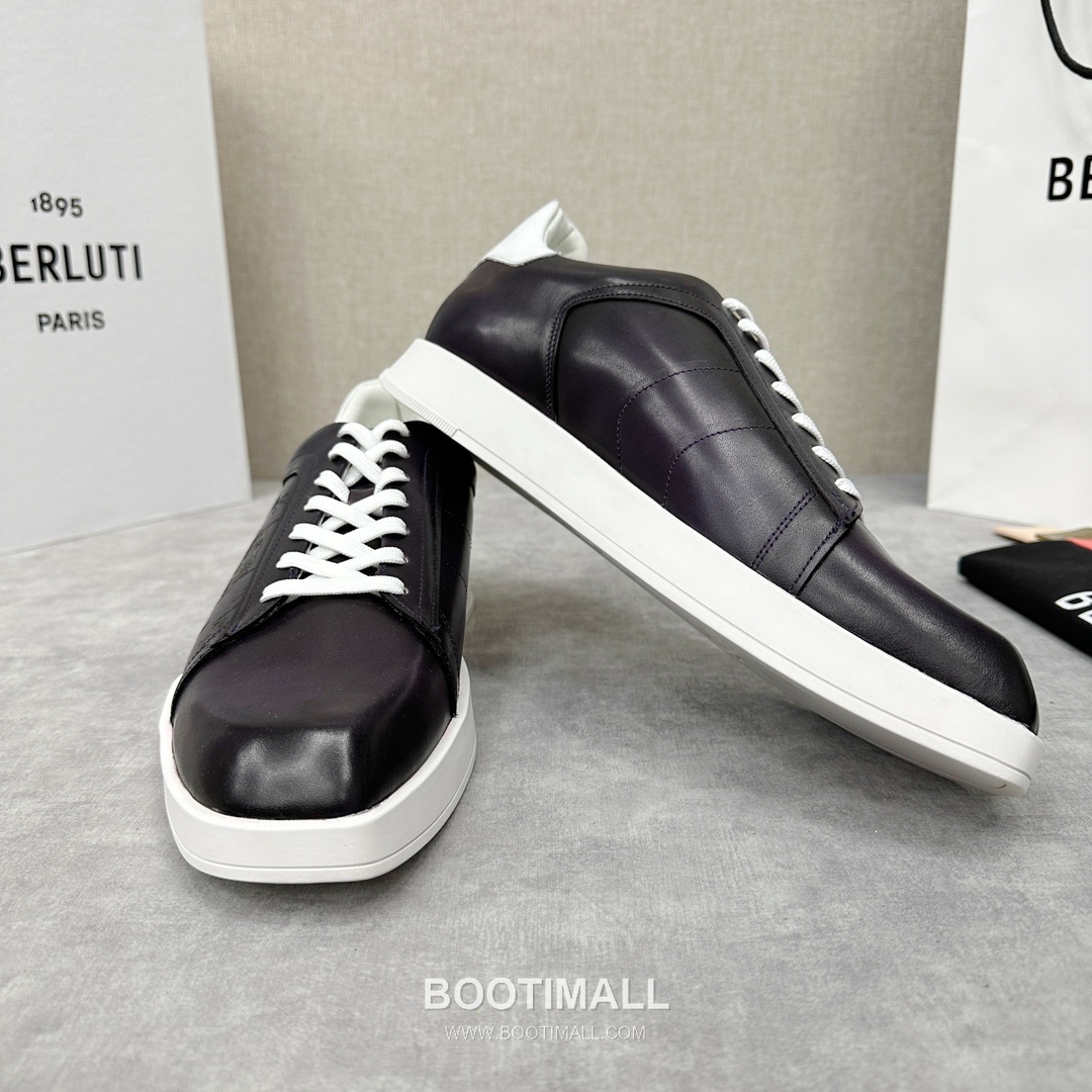 Berluti Stellar Scritto Venezia Hand-Patinated Calfskin Black Sneakers 벨루티 스텔라 스크리토 베네치아 핸드 파티나 송아지가죽 블랙 스니커즈 4