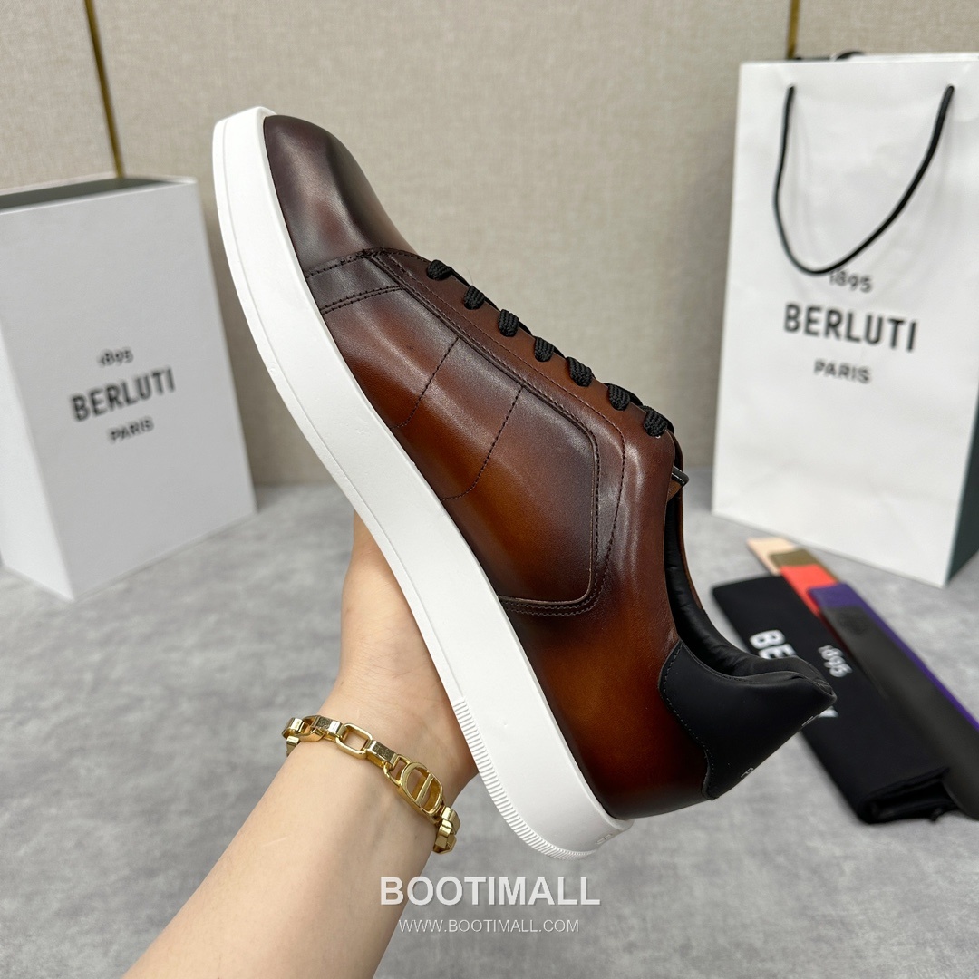 Berluti Stellar Scritto Venezia Hand-Patinated Calfskin Black Sneakers 벨루티 스텔라 스크리토 베네치아 핸드 파티나 송아지가죽 블랙 스니커즈 8