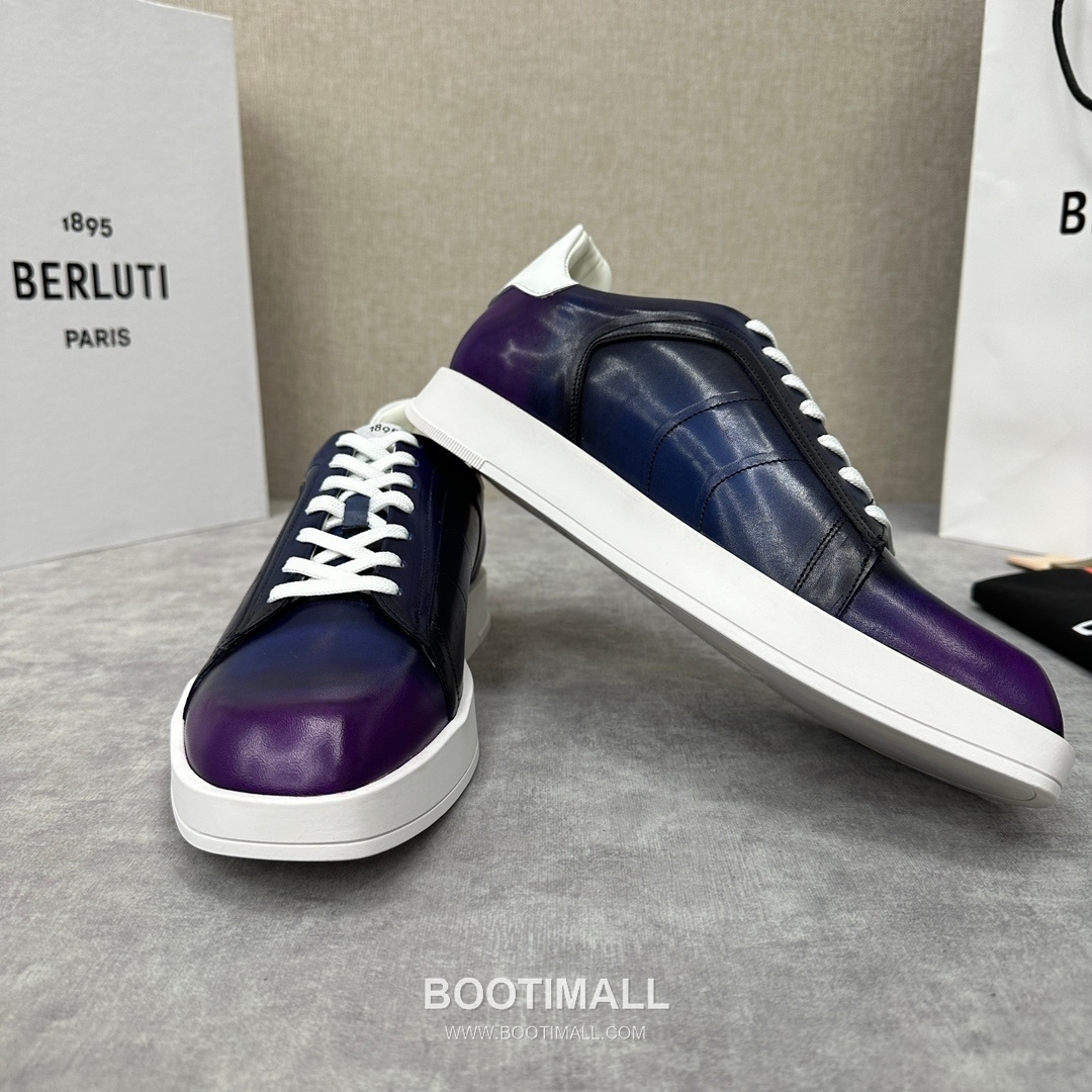 Berluti Stellar Scritto Venezia Hand-Patinated Calfskin Black Sneakers 벨루티 스텔라 스크리토 베네치아 핸드 파티나 송아지가죽 블랙 스니커즈 4